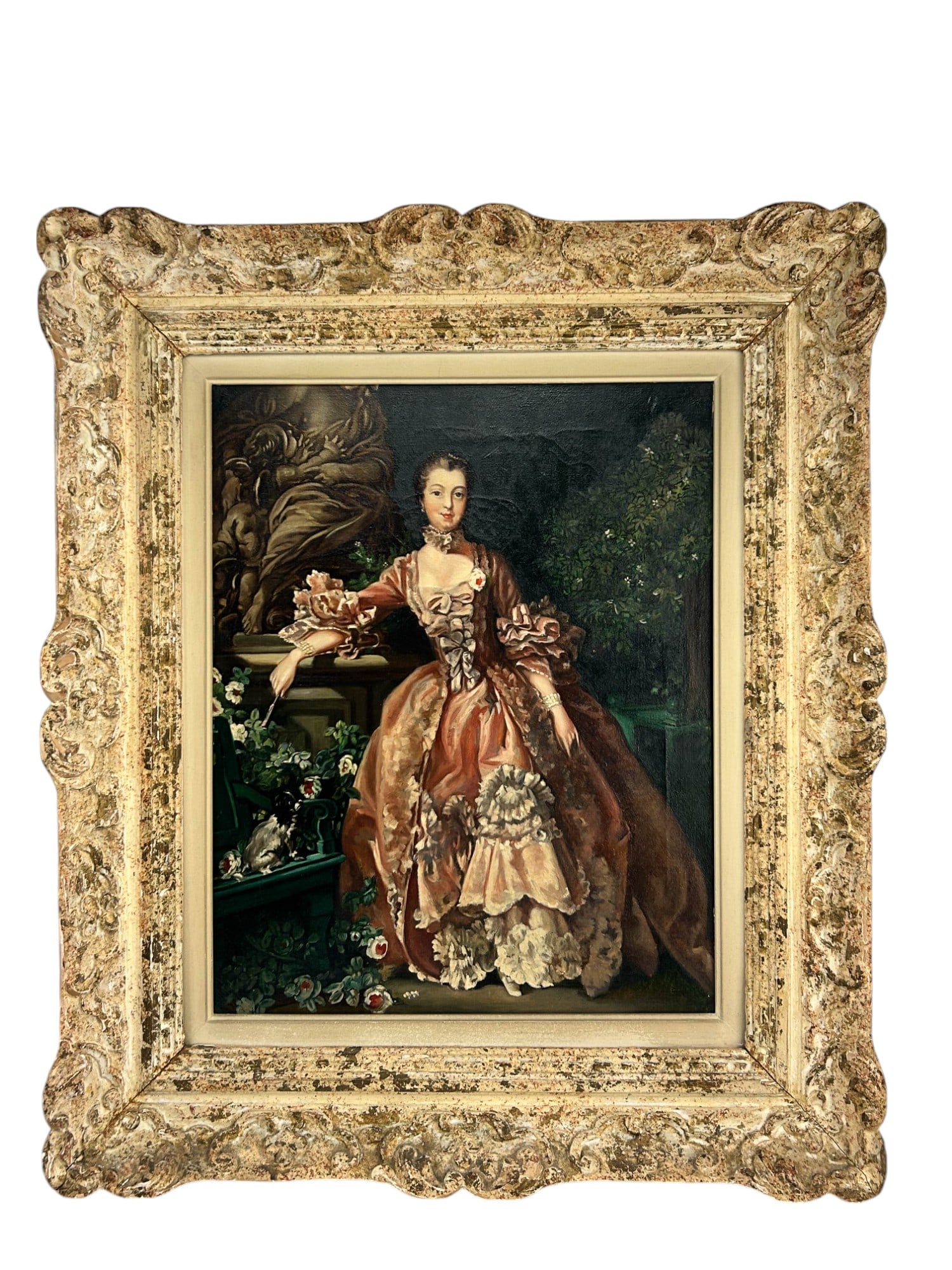 Portrait Madame de Pompadour 20th C Oil Painting (1 of 7)