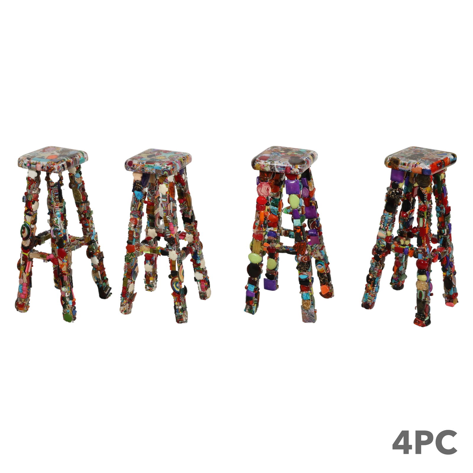 Sobral Paris Recycled Plastics Art Stool 4pc SET (1 of 7)