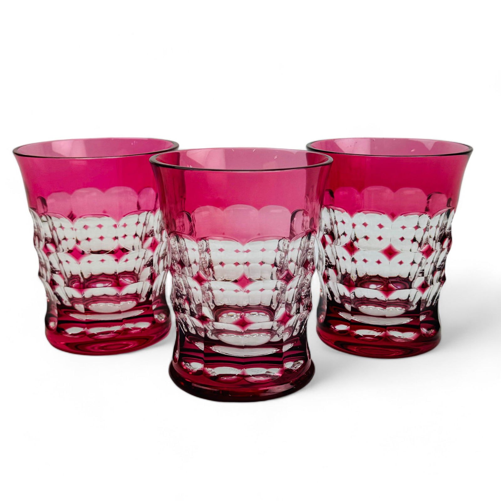 3 Christian Lacroix Red Crystal Tumblers w Box (1 of 6)