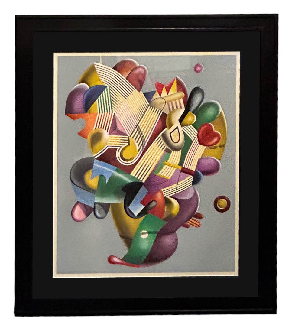 Yankel Ginzburg b.1945 Colored Abstract Lithograph (1 of 5)