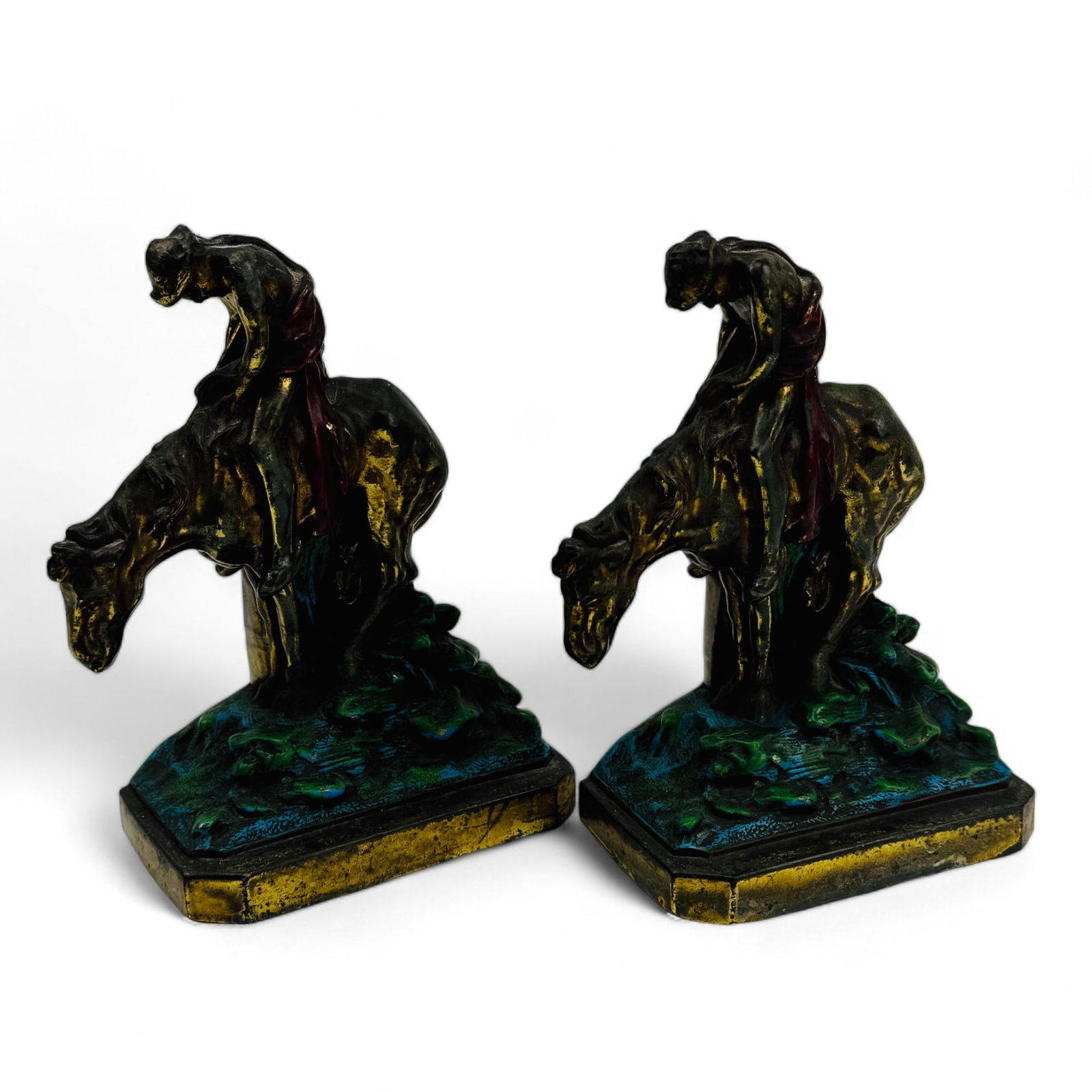 Cast Iron & Bronze Type Library Desk Bookends 4pc (1 of 2)