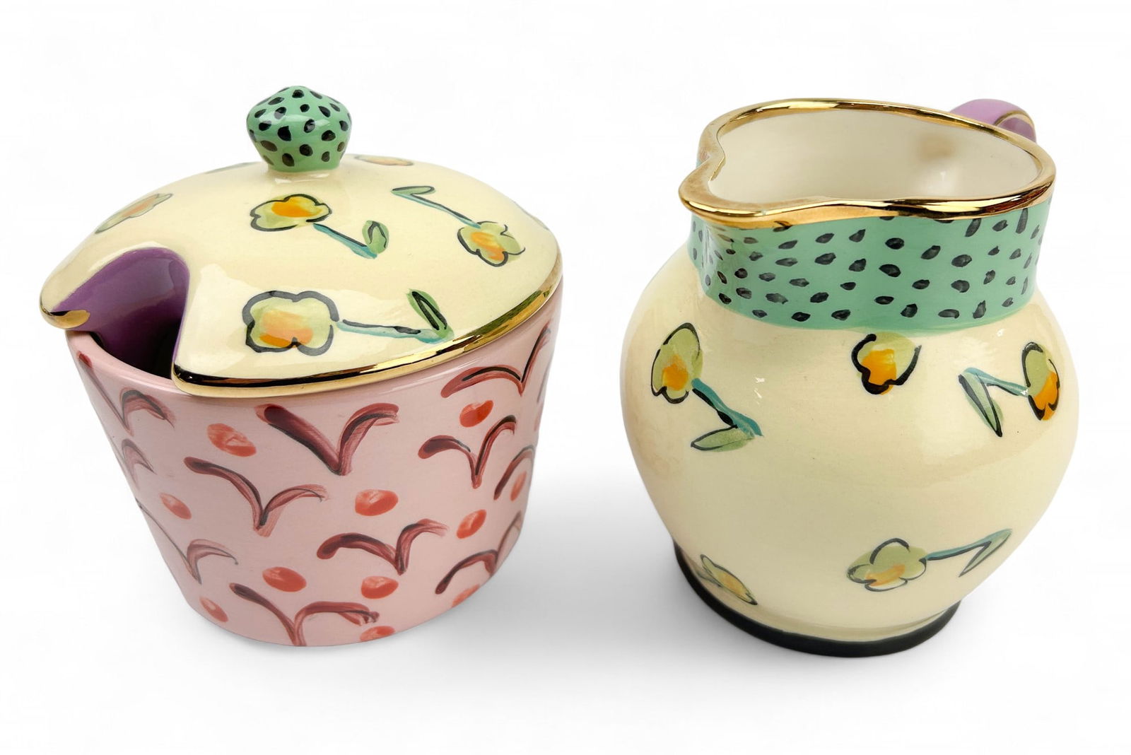 Droll Designs Mackenzie Childs Style Creamer Sugar (1 of 5)