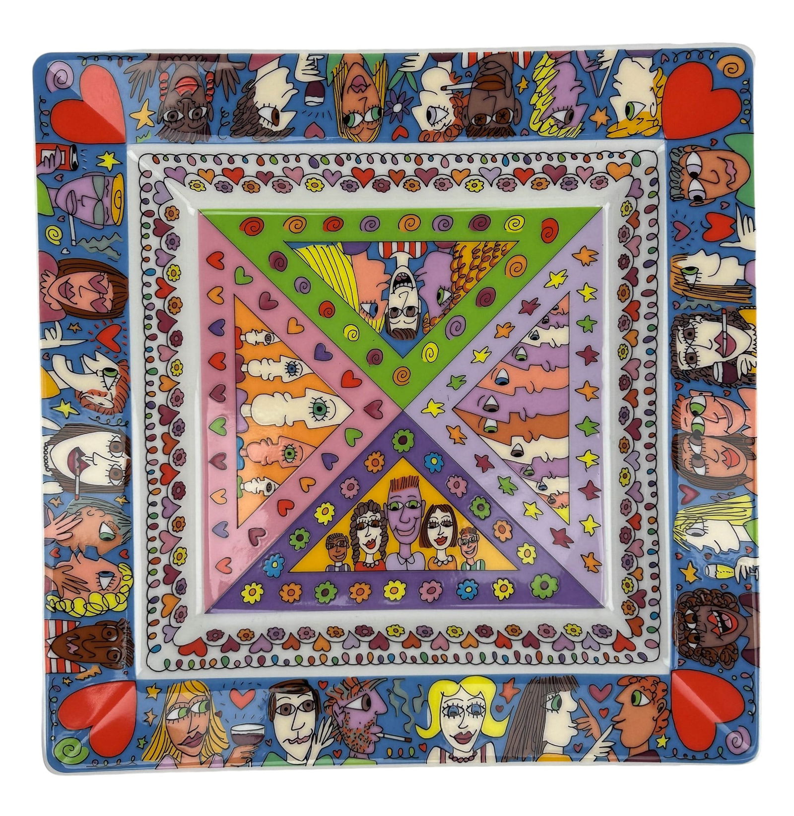 James Rizzi Rosenthal Pop Art Porcelain Tray w Box (1 of 6)