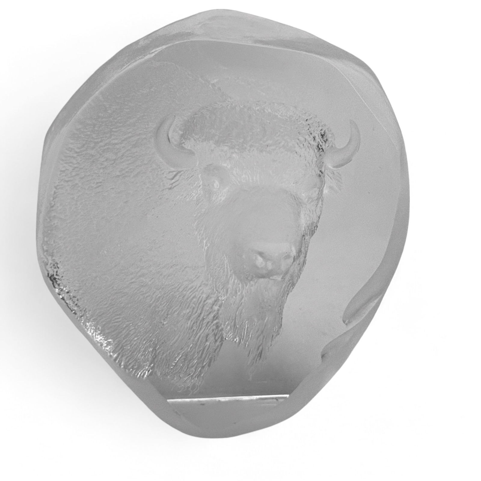 Mats Jonasson Swedish Crystal Buffalo Sculpture (1 of 4)