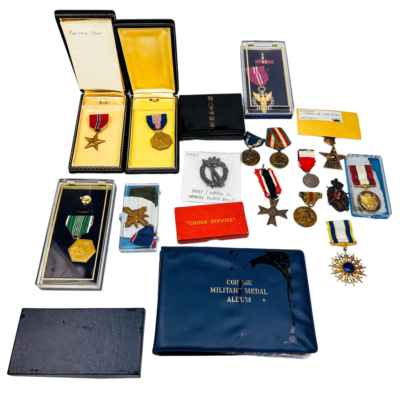 WWI WWII & Cold War 45 Medals & Ribbons Collection (1 of 9)