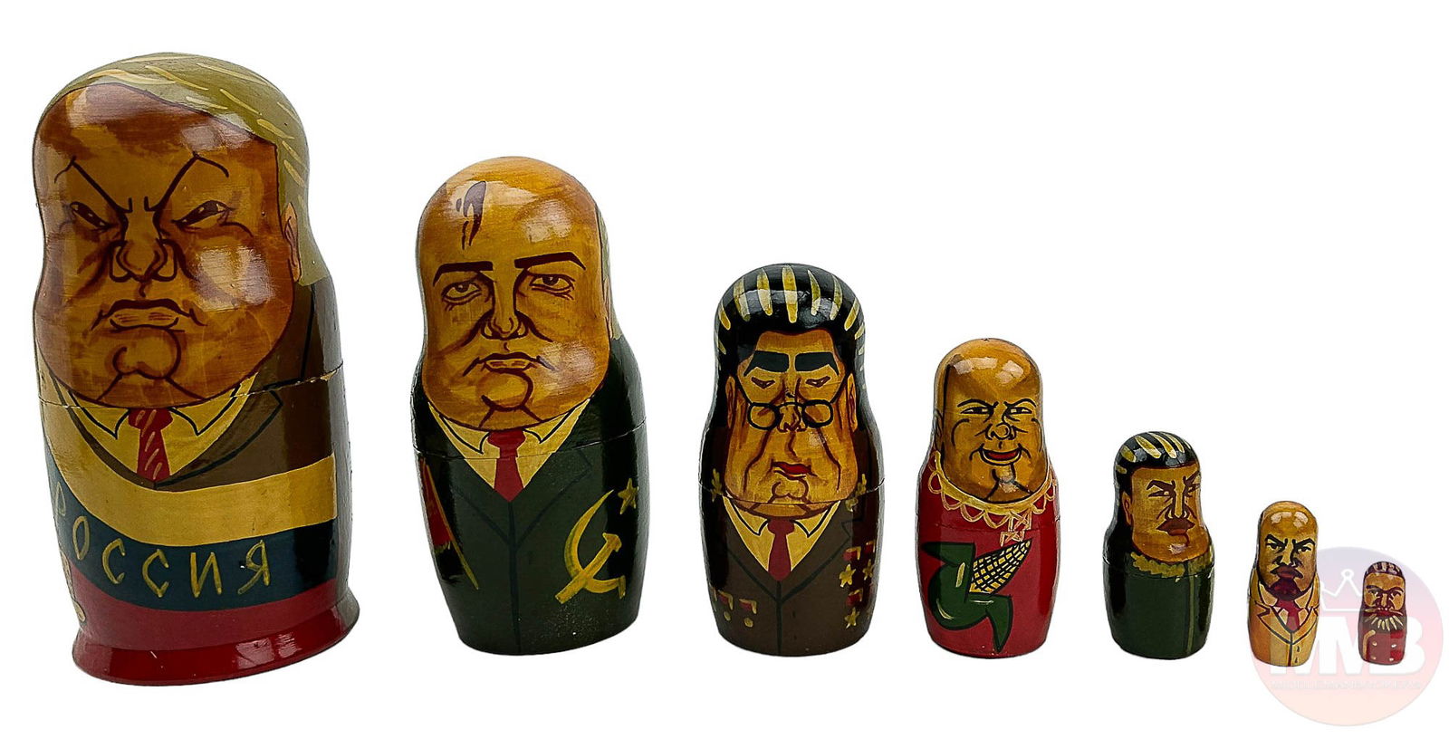 Russian Matryoshka Soviet Leader Nesting Doll 7pc (1 of 6)
