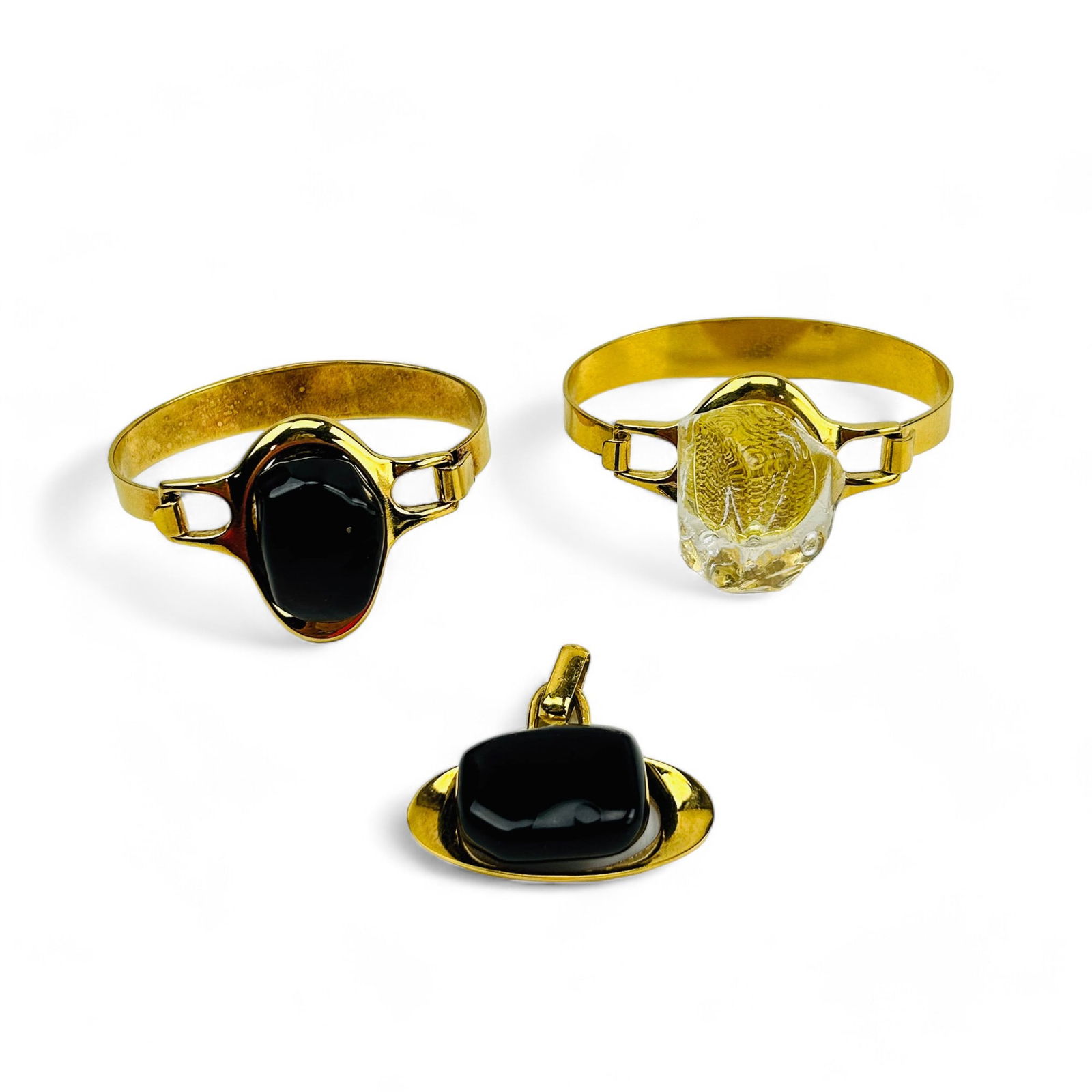 Modernist Artisan Signed Bangle Bracelet Pendant (1 of 7)