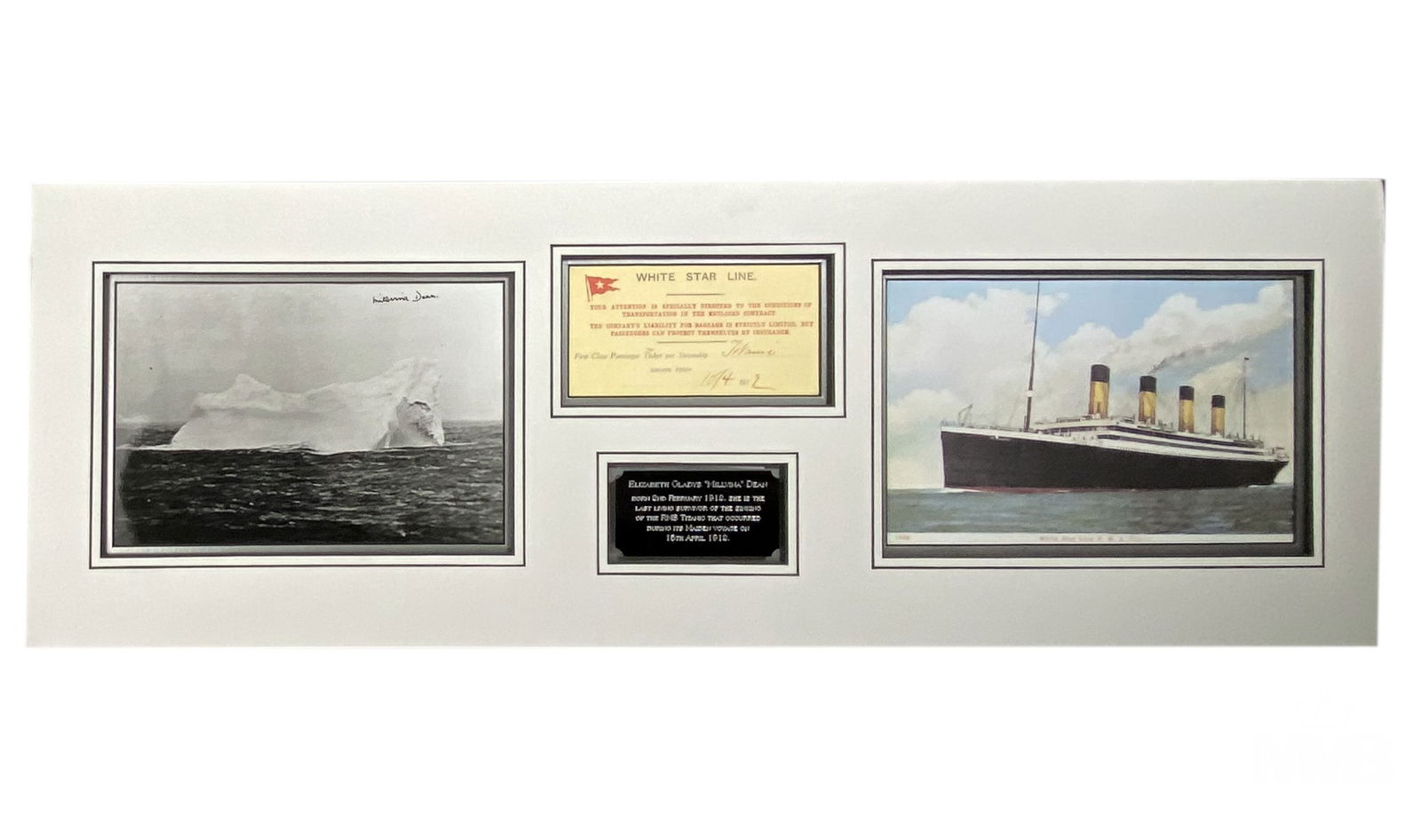 Titanic First Class Passenger Ticket Signed Photo (1 of 6)