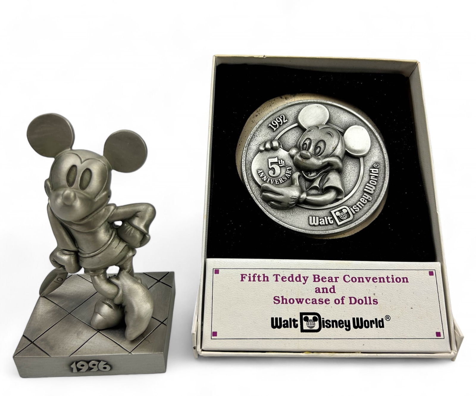 Walt Disney Mickey Mouse LE Pewter Figurine & Coin (1 of 5)