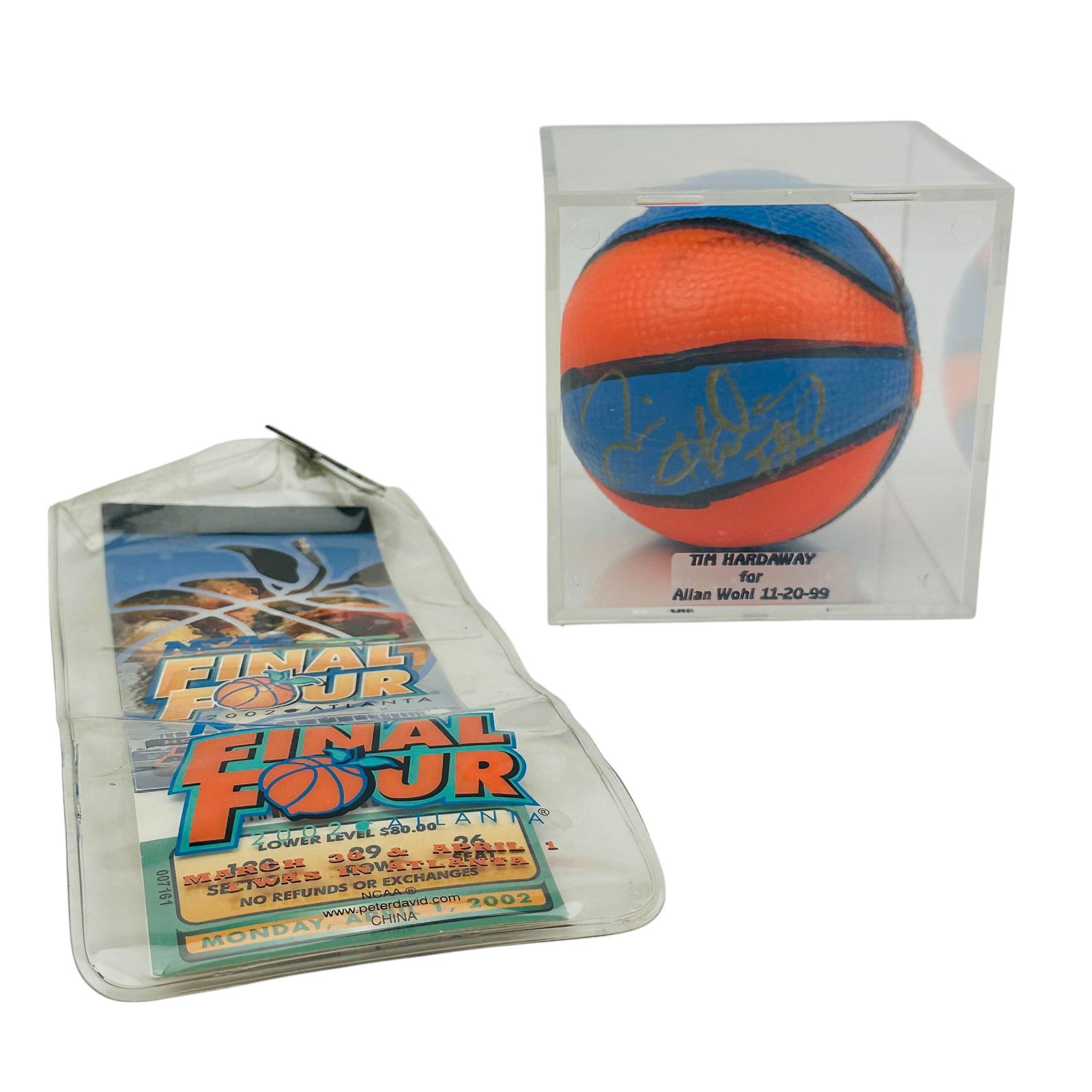 Basketball Memorabilia Pin Ticket Signed Ball LOT (1 of 5)