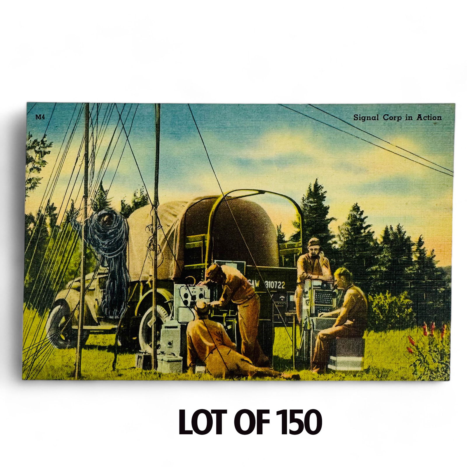 US Army Navy Military Postcard ESTATE LOT 150pc + (1 of 7)