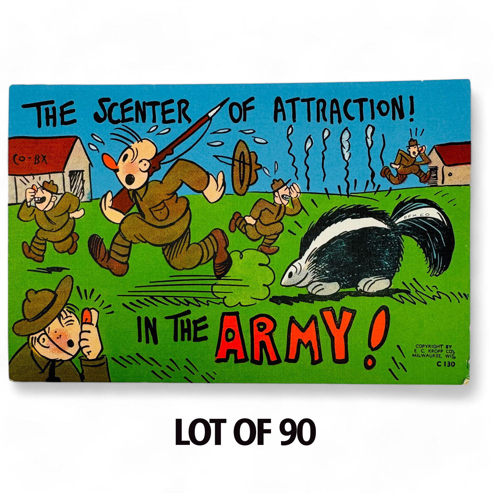 Army Military Humorous Postcards ESTATE LOT 95pc + (1 of 5)