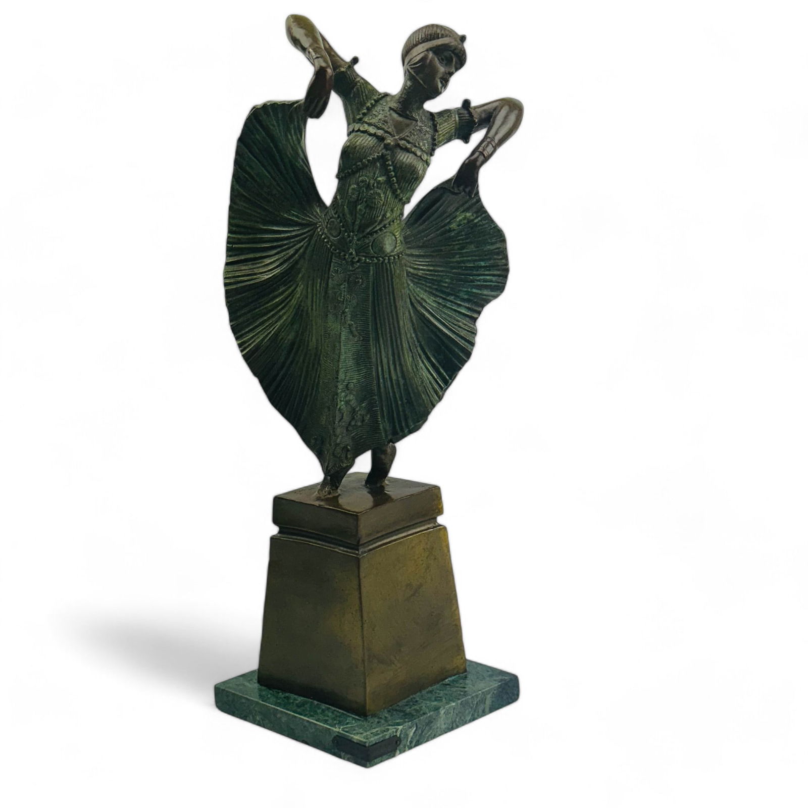 Art Deco Bronze Dancer Sculpture after D. Chiparus (1 of 4)