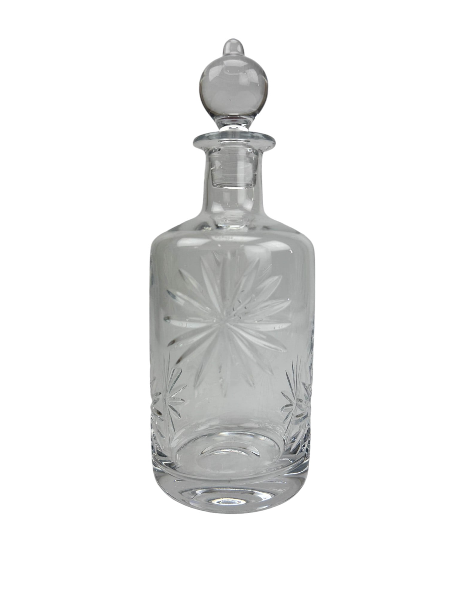 Faberge Crystal Decanter with Cut Starburst Design (1 of 5)