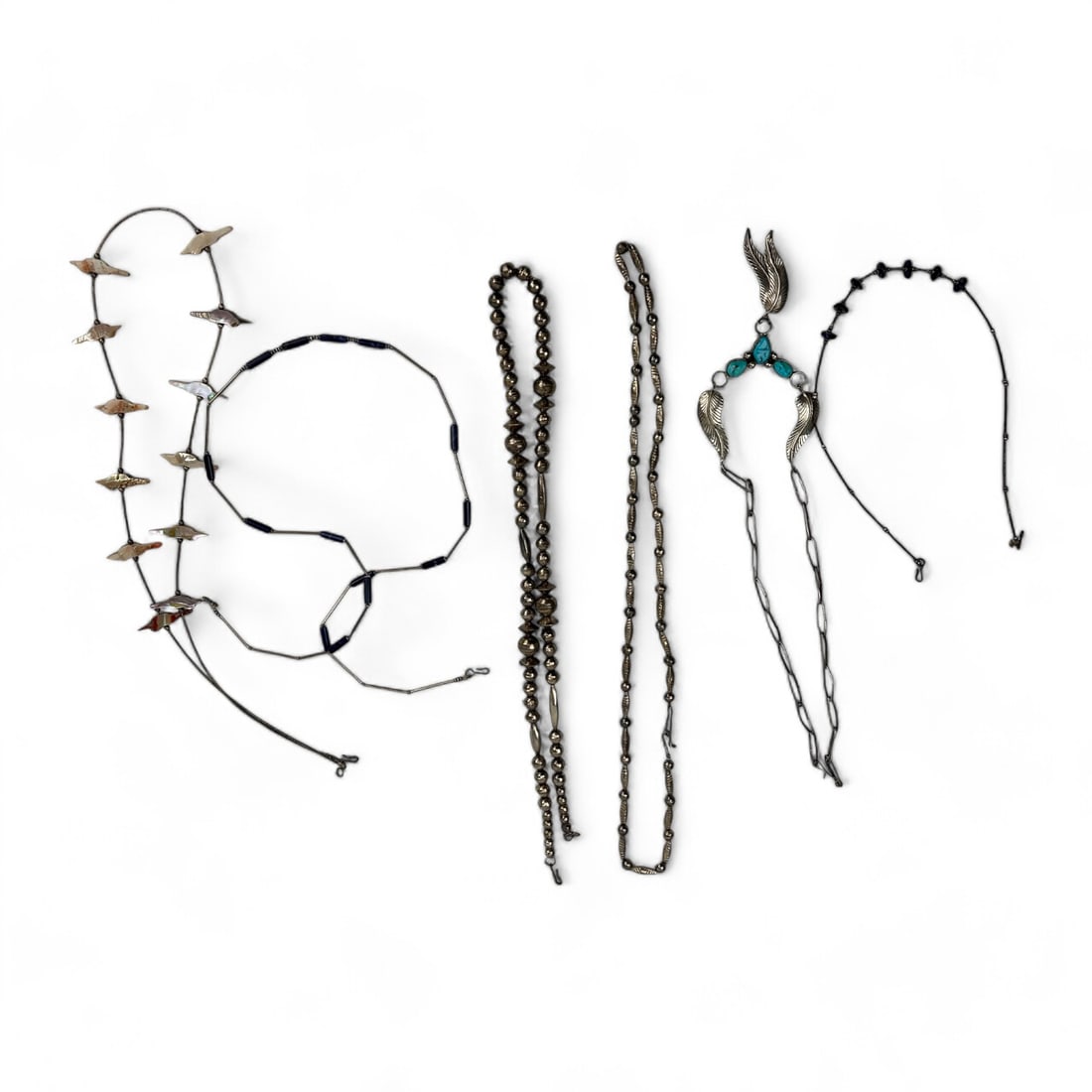 American Indian Sterling Turquoise Necklace 6p LOT (1 of 6)