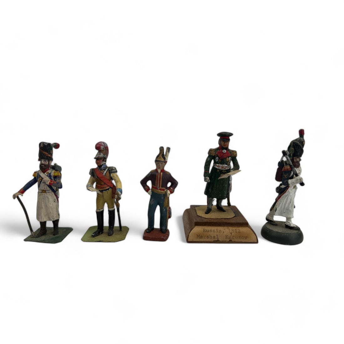 European Military Army Miniature Toy Soldier 60pc: A remarkable collection featuring an extensive array of hand painted lead military figurines depicting various European army infantry units from the 18th and 19th century. The set includes soldiers fr