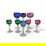 Lot 8 Bohemian Czech Crystal Cordial Wine Glasses