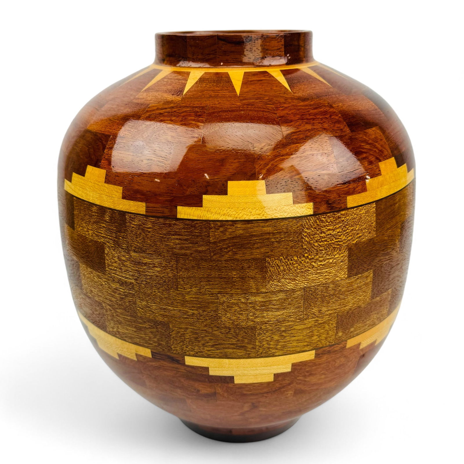 Seth Bailey Signed Lathe Turned Wooden Vessel Vase (1 of 4)