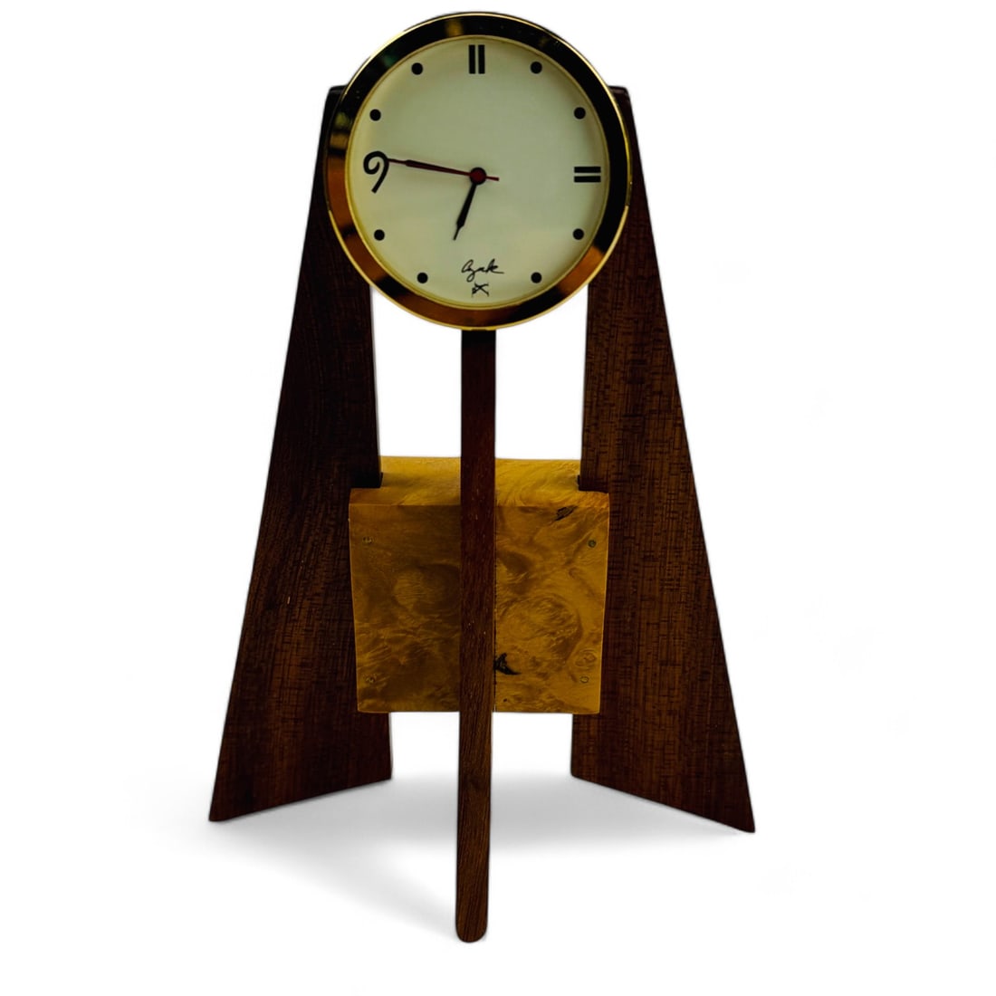 Handcrafted Desk Clock On Wooden Easel Stand (1 of 4)