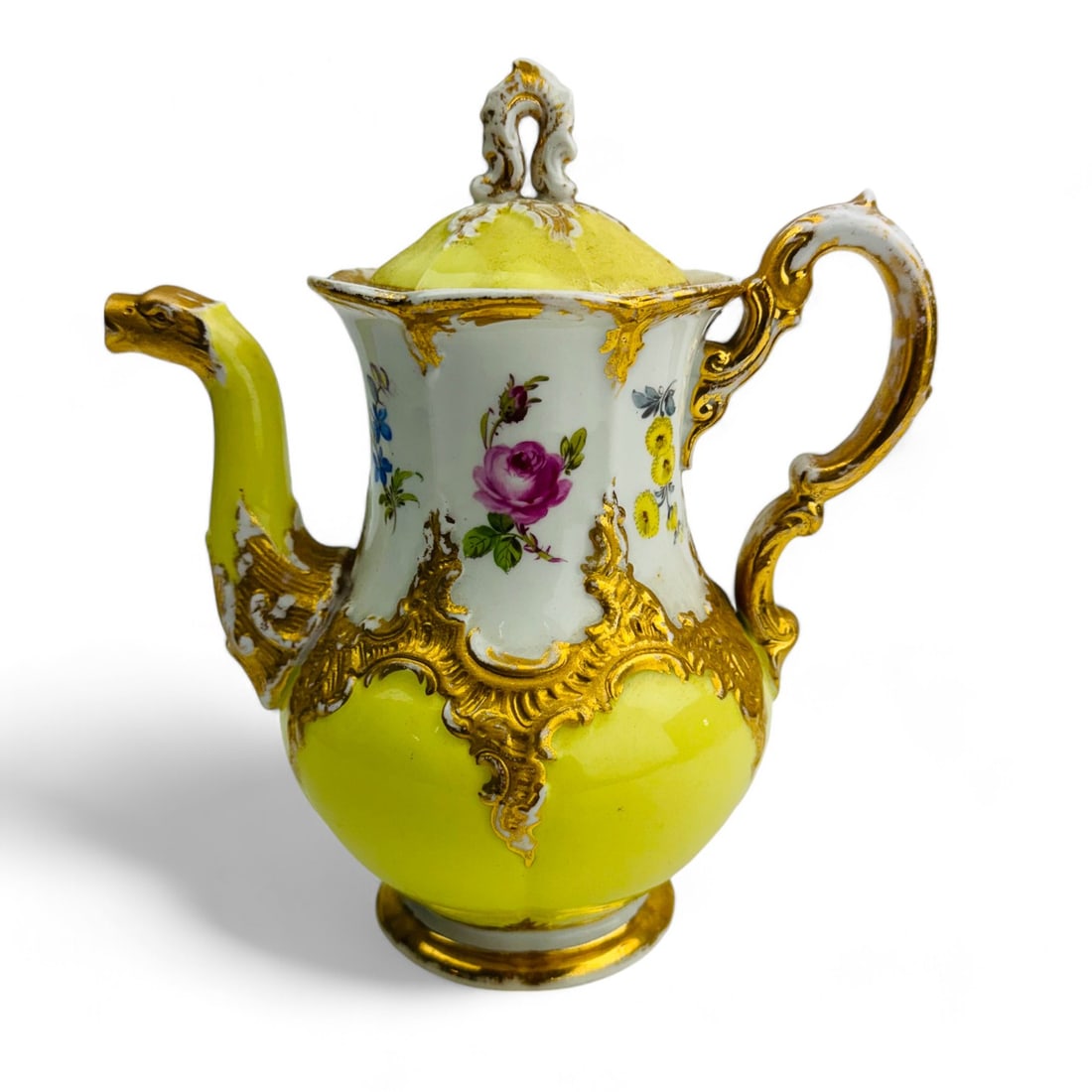 Antique Meissen Porcelain Floral Teapot Coffee Pot (1 of 5)