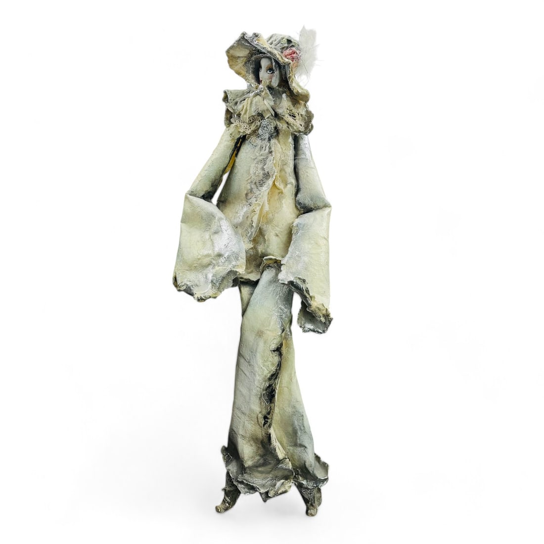 Lori Hlavsa Paper Mache Signed Seated Lady Figure (1 of 4)