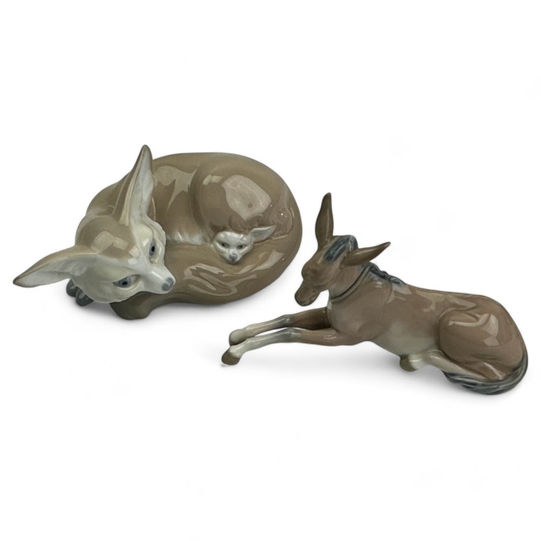 Lladro Fox and Cub #1065 Donkey #4679 Figurines (1 of 7)