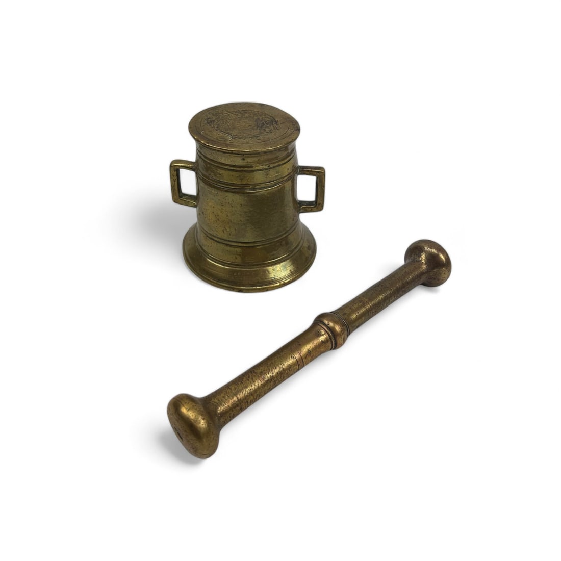 Brass Apothecary Pharmacy Medicine Mortar & Pestle (1 of 6)