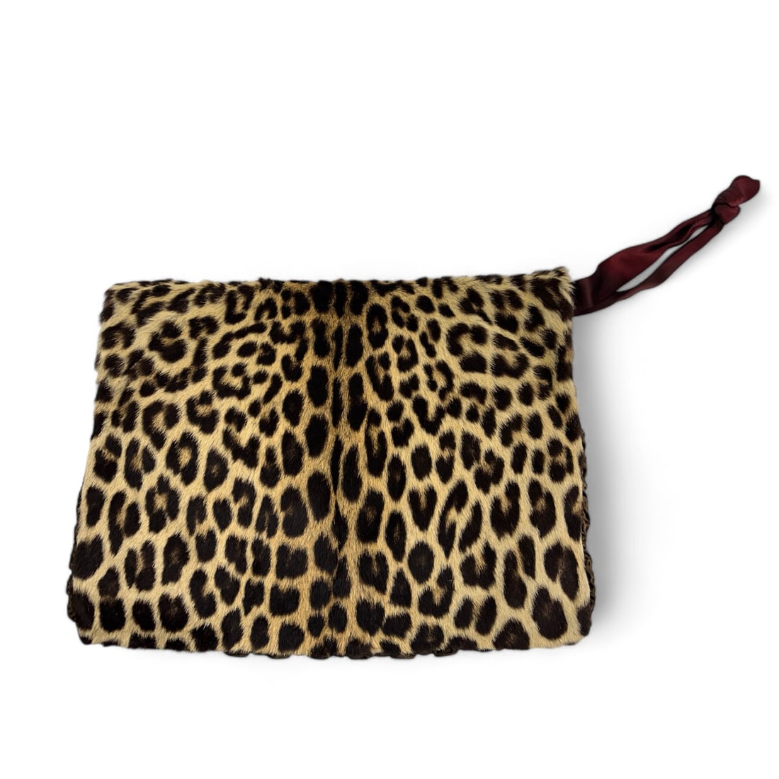 Embroidered Fabric & Animal Fur Hand Warmer Purse (1 of 3)