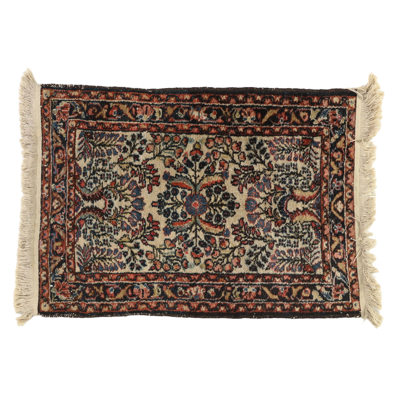 Indo Persian Wool Sarouk Accent Prayer Rug Carpet (1 of 5)