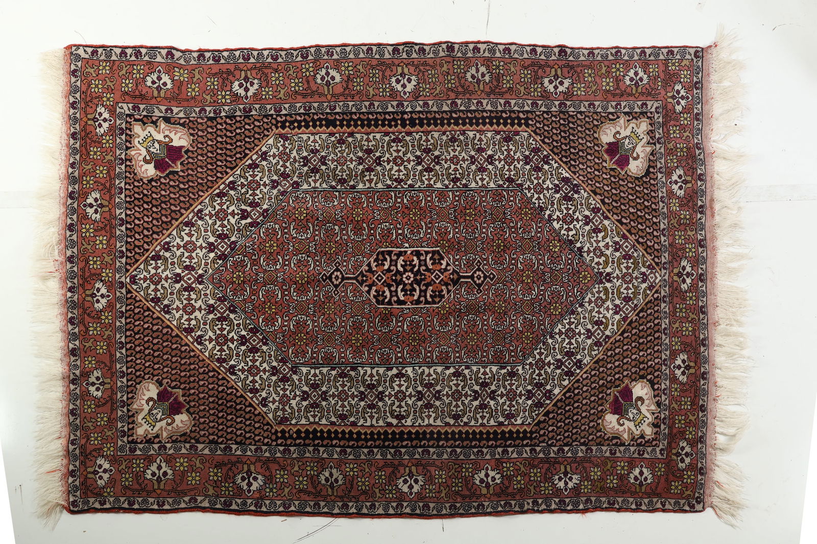 Indo Persian Figural 6ft. Sarouk Floor Rug Carpet (1 of 5)