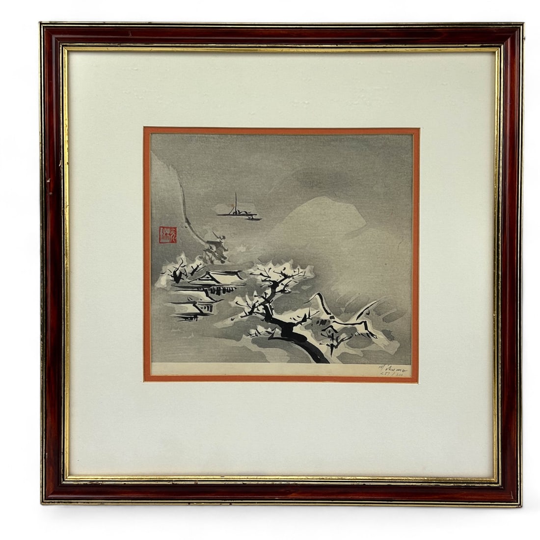 Japanese Pencil Signed & Numbered Woodblock Print (1 of 5)