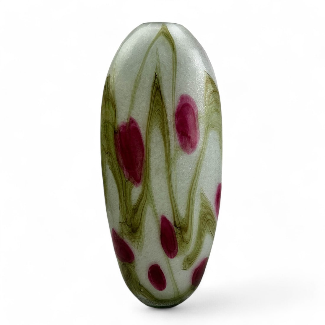 Murano Floral Abstract Studio Cased Art Glass Vase (1 of 5)