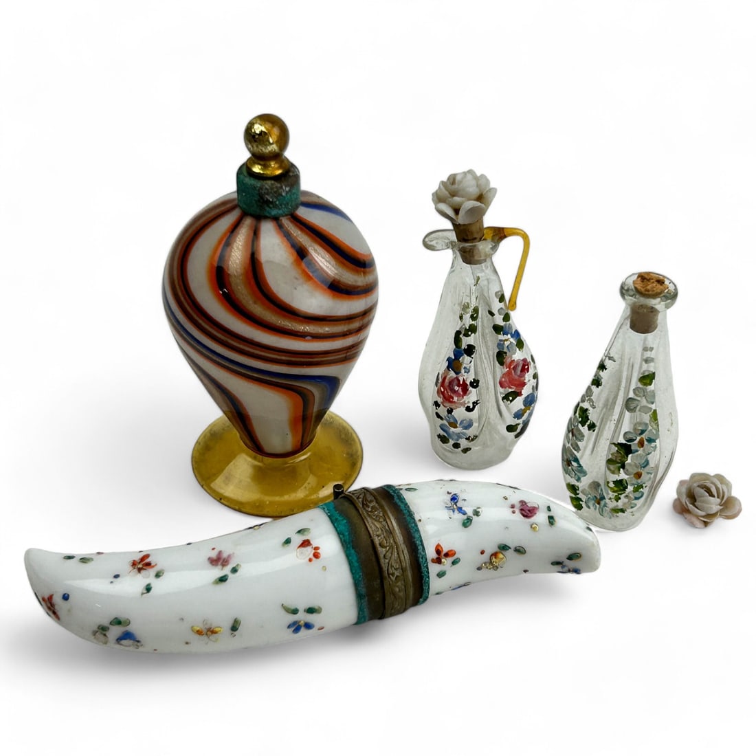 Collection Porcelain & Glass Perfume Scent Bottle (1 of 2)