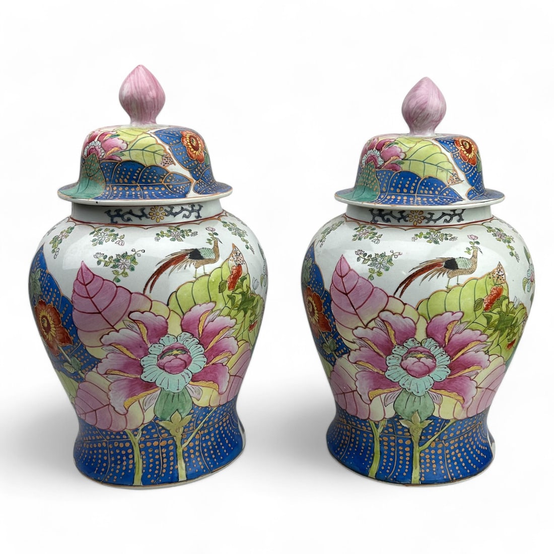 Chinese Export Porcelain LARGE Domed Ginger Jar PR (1 of 7)