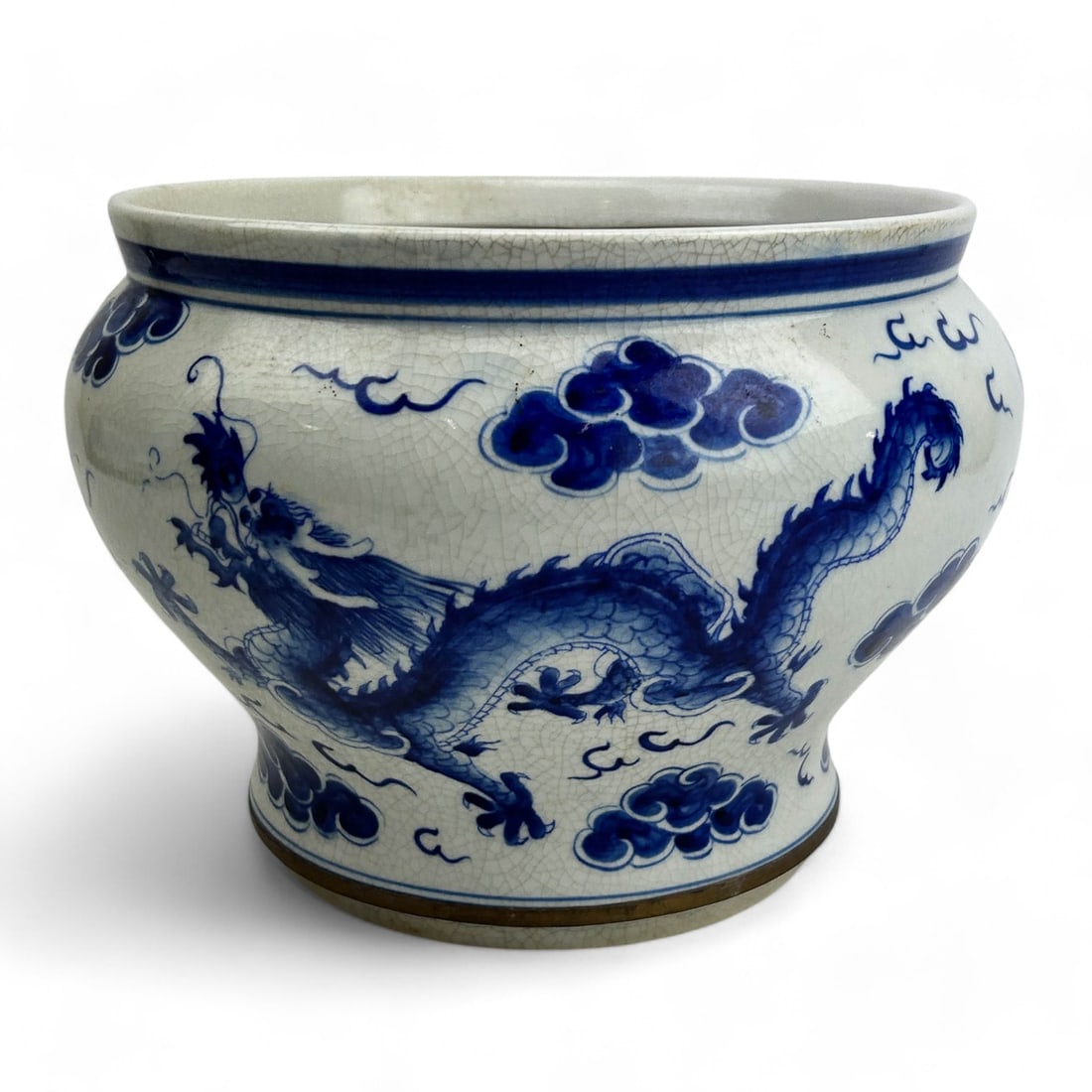 Chinese Porcelain Dragon Pearl of Wisdom Planter (1 of 5)