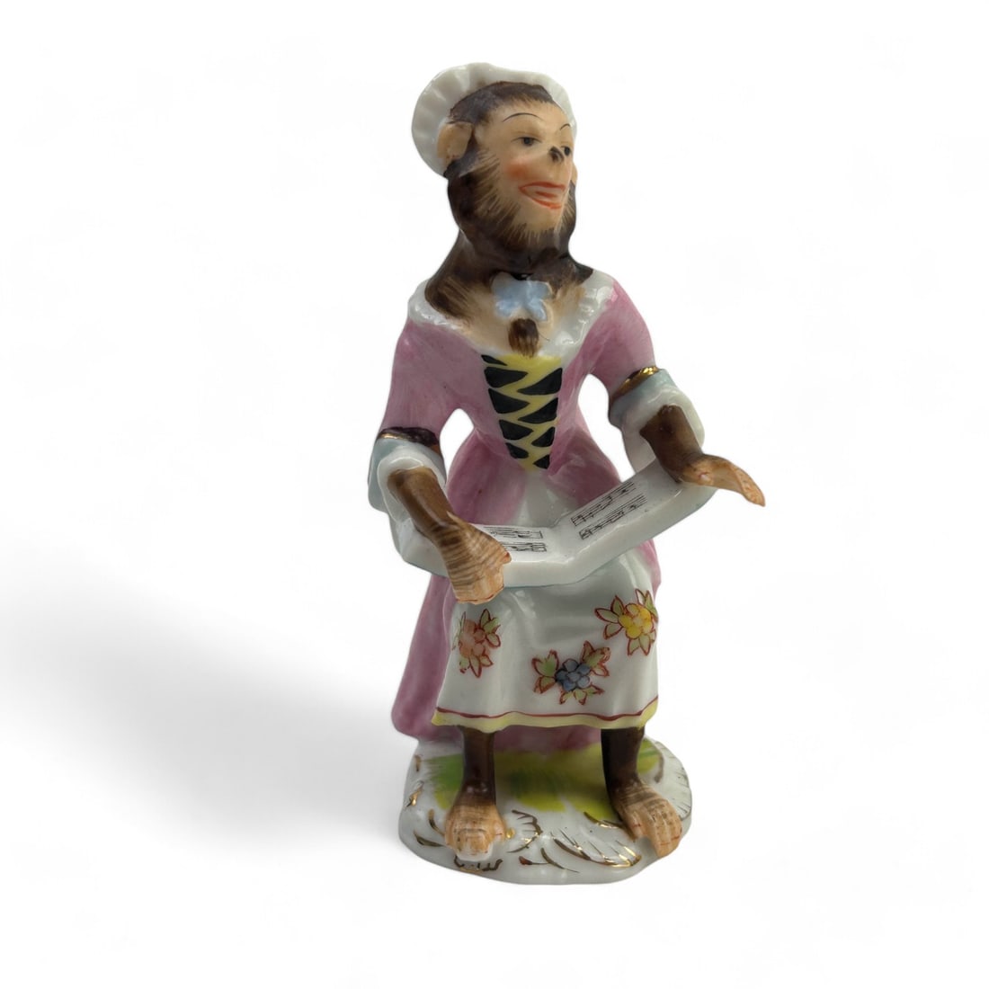 Meissen Style Porcelain Monkey Band Music Figurine (1 of 5)