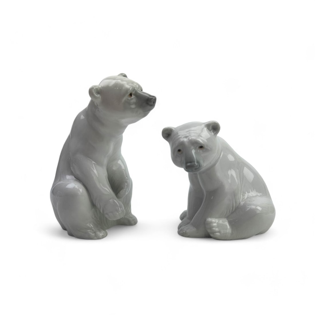 Lladro Spain Polar Bear Porcelain Figurine 2pc LOT (1 of 4)