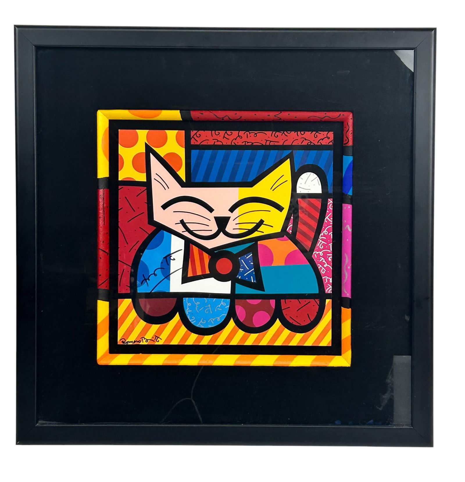 Romero Britto b 1963 Brendan's Cat Print SIGNED (1 of 5)