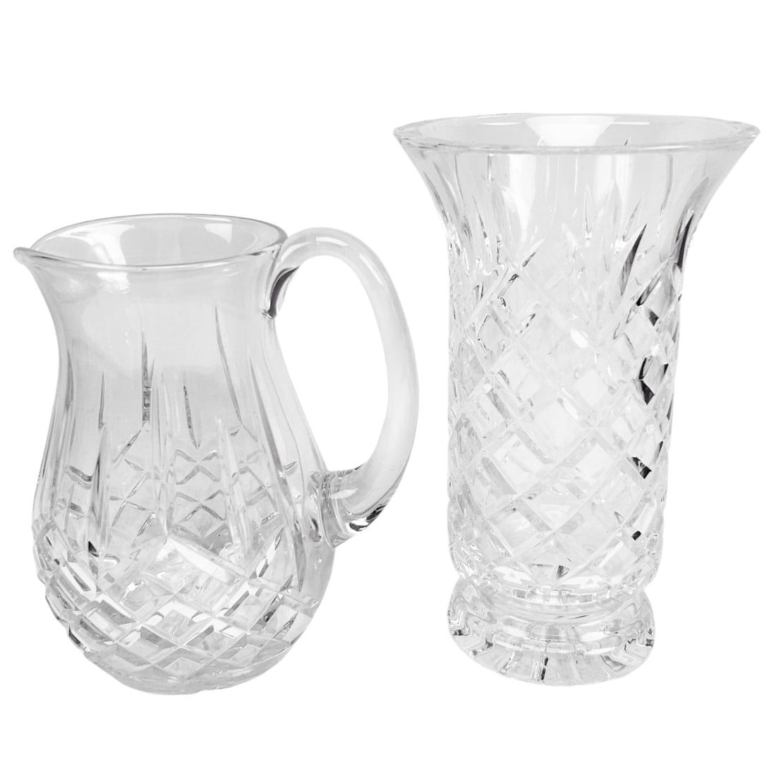 Waterford Lismore Pitcher Jug & Glendale Vase 2pc (1 of 4)