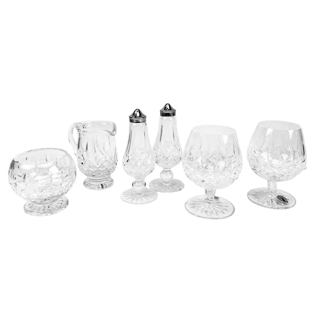 Waterford Lismore Creamer Sugar Brandy Goblet 6pc (1 of 5)