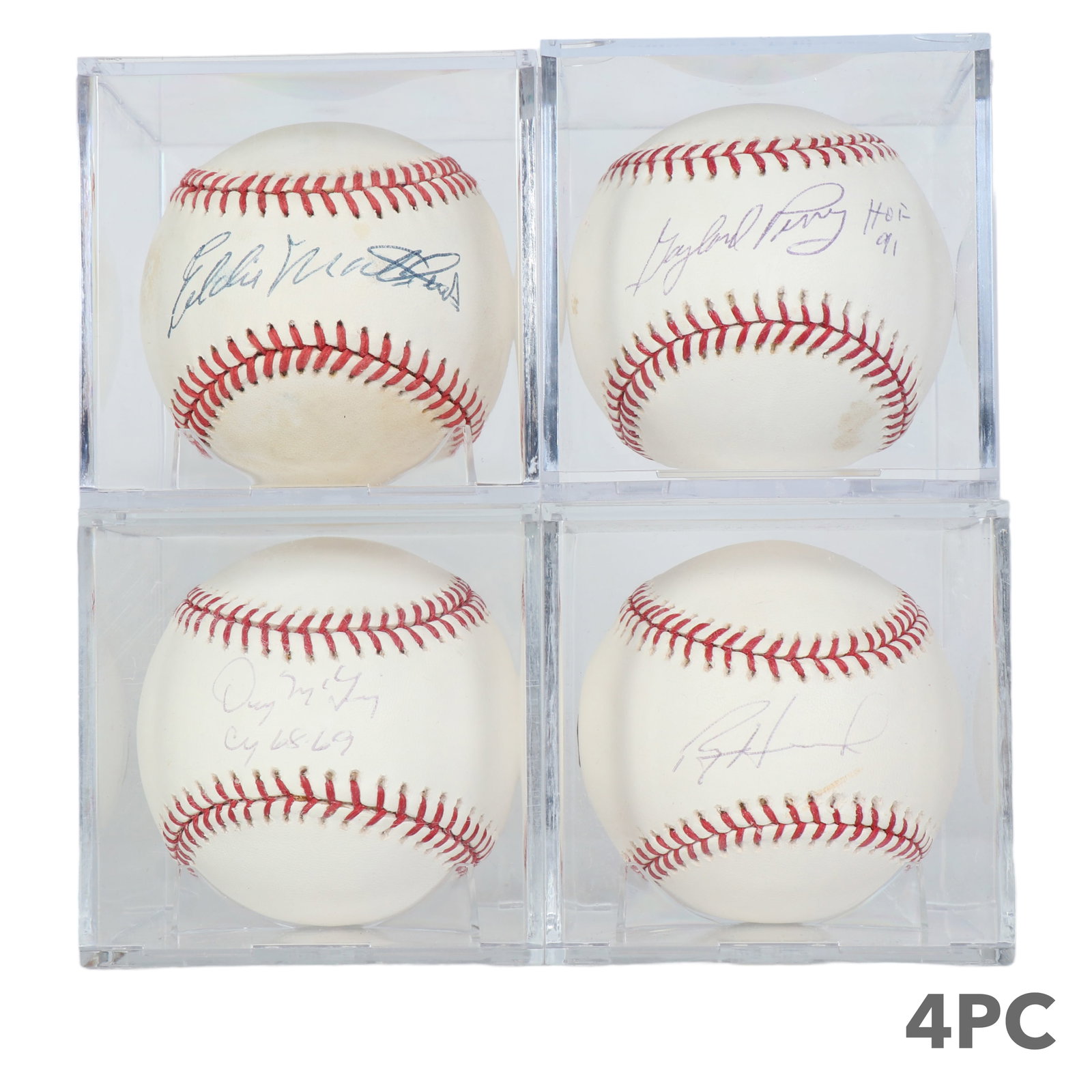 4 SIGNED MLB Players Major League Baseballs & COAs (1 of 11)
