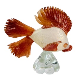 Formia Murano Italy Art Glass Reef Fish Sculpture