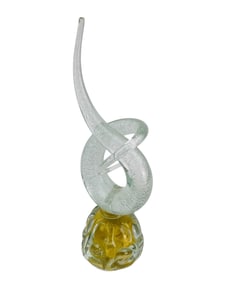 Murano Modernist Abstract Glass Swirled Sculpture
