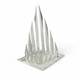 Van Teal Lucite Acrylic Geometric Sculpture SIGNED