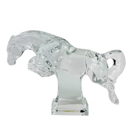 Baccarat France Equestrian Horse Crystal Sculpture