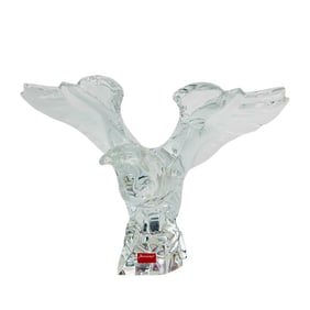 Baccarat France Eagle Bird Crystal Glass Sculpture