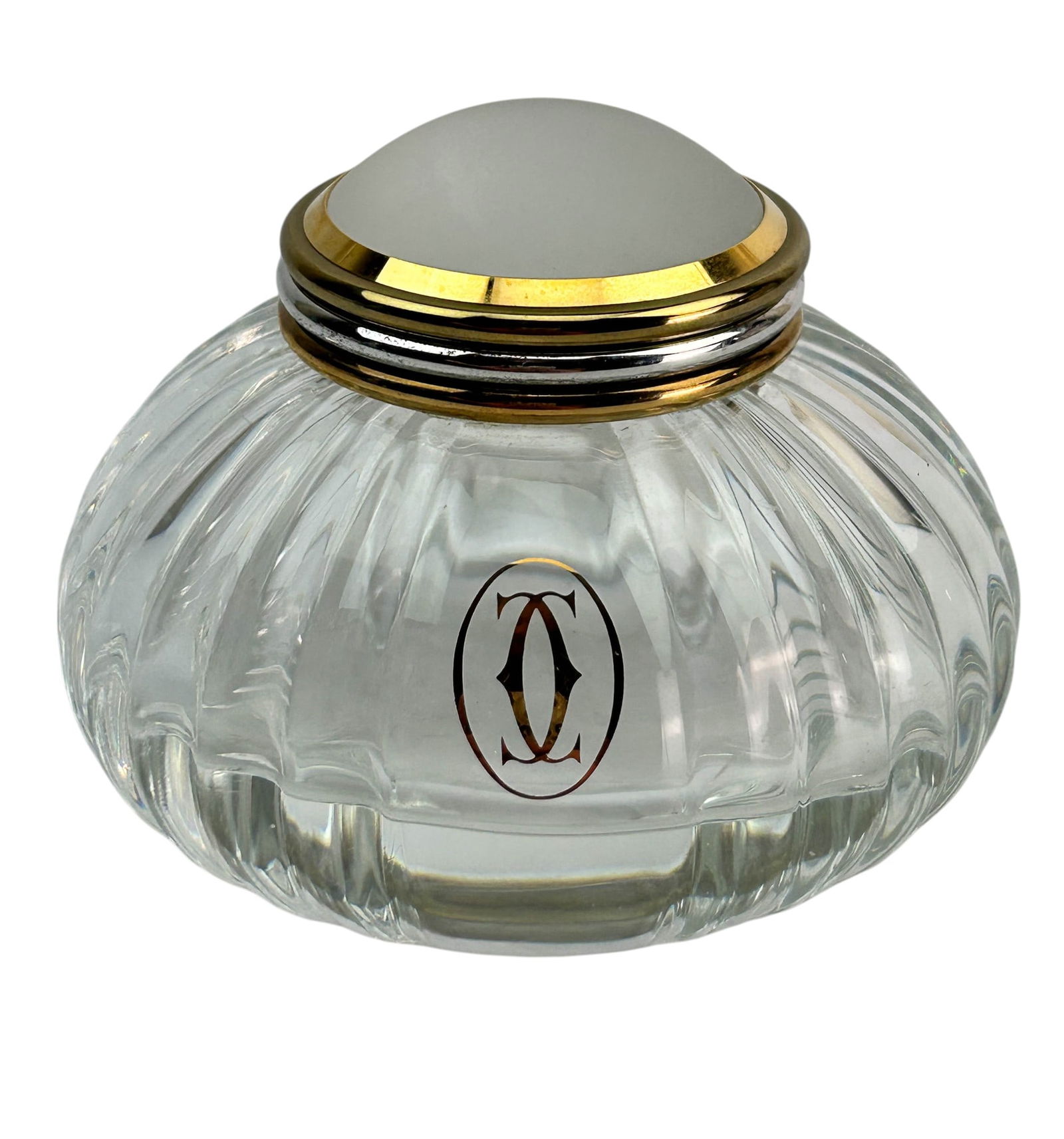 Must de Cartier Frosted Cabochon Crystal Inkwell (1 of 6)