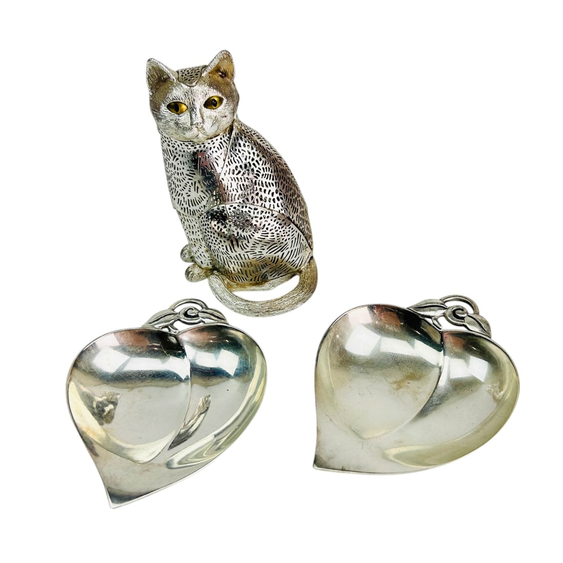 Christofle Silverplate Cat & Tiffany Sterling Tray (1 of 5)