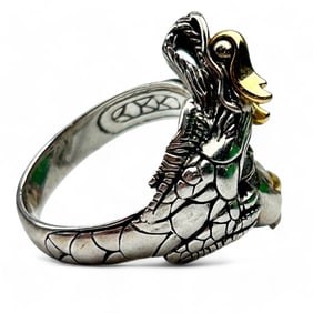 John Hardy 18k 925 Sterling Naga Dragon Ring Sz 8