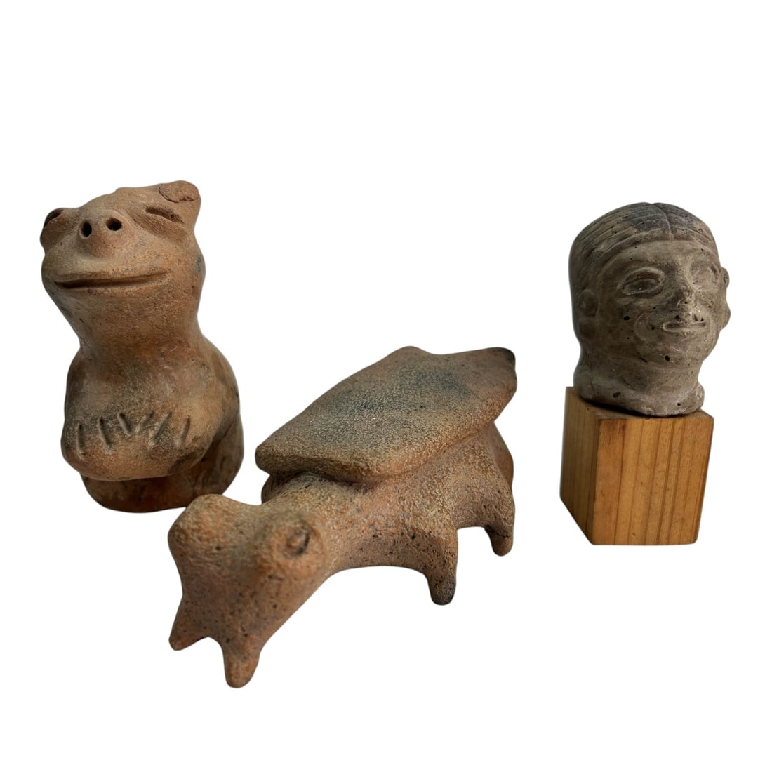 Pre Columbian Mayan Style Beetle Bust Head Statue (1 of 5)